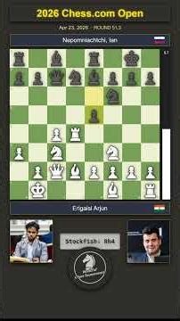 Erigaisi Arjun vs Nepomniachtchi, Ian | NIMZO-INDIAN | 2026 Chess.com Open R51.3