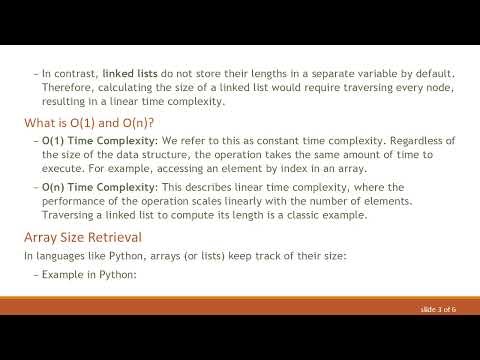 Understanding the Time Complexity of List Size Checks: Is It Linear?