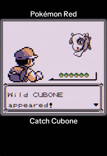 Pokemon Red Catch Cubone #nintendo #retrogaming #gameboy #letsplay #pokedex