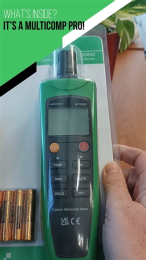 The #MulticompPro MP780892 is a portable meter for detecting carbon monoxide gas. It can measure a wide range of CO concentrations with a short response time. Users can set up both audio and visual alarms. Available in Europe and APAC - see the product in the BIO link | element14 Electronics