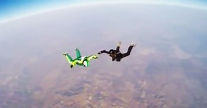 The Physics Behind a Madman’s Parachute-Free Skydive Into a Giant Net