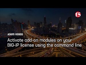 Activate add-on modules on your BIG-IP license using the command line