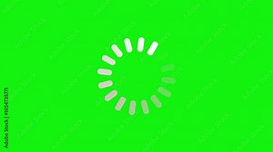 Animated circle loading on green screen, Loading circle icon on animation video background, Loading circle icon animation on green screen background. Loading Circle, Video. Loading Animation.