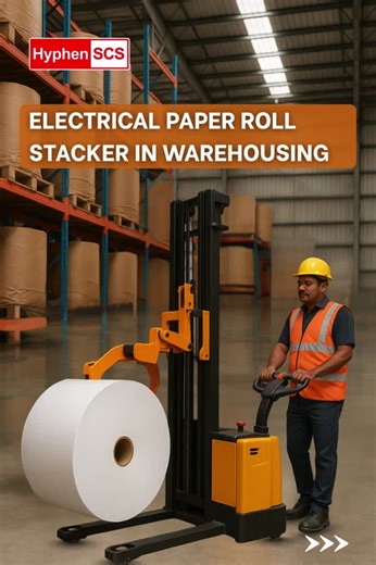 #warehousesolutions #materialhandling #paperrollstacker #electricstacker #industrialequipment #efficiencyboost #safehandling #warehouseequipment #warehouselife #logisticssolutions… | Hyphen SCS