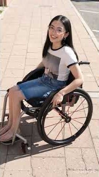 Beautiful paraplegic lady wearing skirt 4