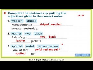 Grade 8 English Module 7a Grammar + Speak