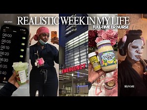 Vlog: Realistic ER NURSE Work Week + AM/PM Routines, I'M DRAINED? 6AM Mornings Hair Appt, Self-Care