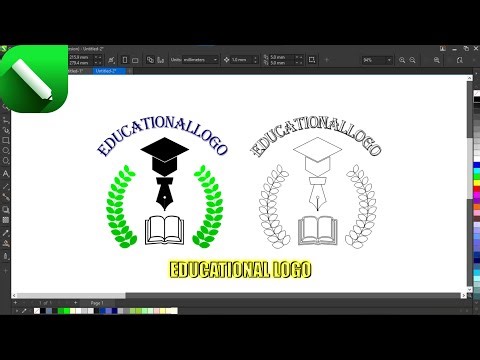 How to Create a professional logo for Educational schools in CorelDRAW | step by step | Bright |
