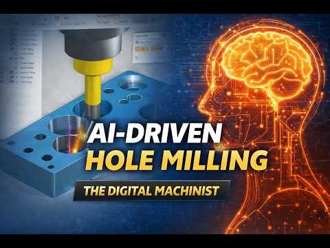 CNC Programming with AI 🤖 NX CAM 2506 and 2512 Auto Feature Toolpath Tutorial