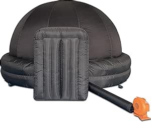 SAYOK Portable Inflatable Planetarium Projection Dome Tent Mobile Dome Theater with Air Blower and PVC Floor Mat for Education Platform, Schools, Museums, Science Centers Events(Black, 4m/13.12ft)