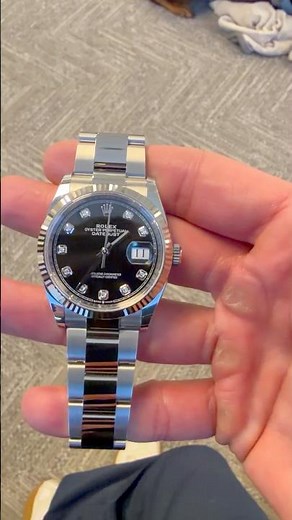 Rolex Stainless Steel Datejust 36 Black Diamond Dial Oyster Bracelet 126234