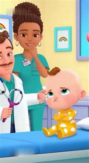Funny Cartoon Baby & Doctor Video | Cute Hospital Comedy Scene #cartoon video
