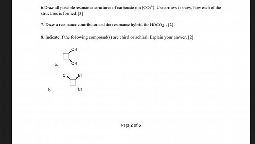 Draw all possible resonance structures of the carbonate ion (CO... | Filo