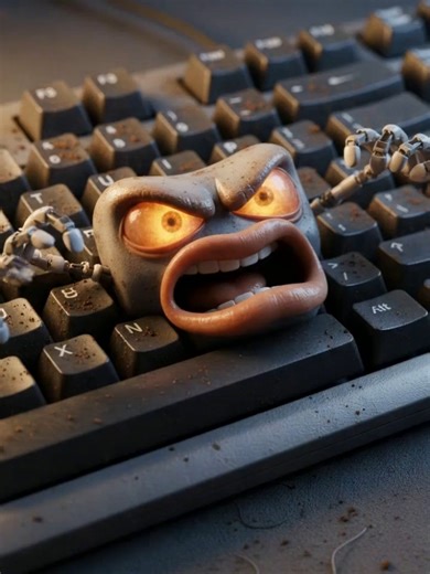 POV: your keyboard is FED UP because it’s sticky and full of crumbs. Try this quick keyboard cleaning hack. #pov #lifehacks #keyboardcleaning #cleaninghack #deskhack #techhacks #cleantok #relatable #satisfying #foryou