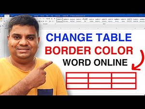 How To Change Table Border Color In Word Online