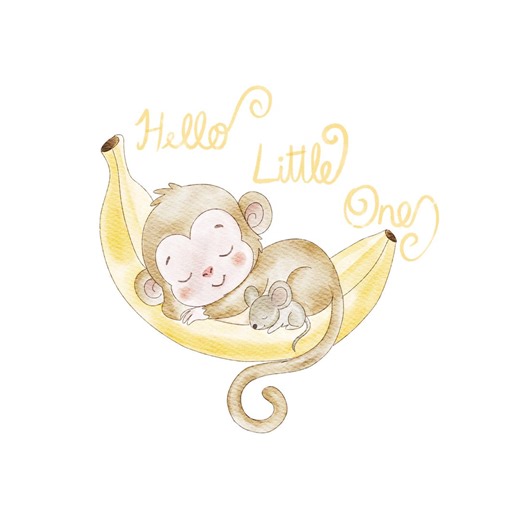 Monkey Sublimation PNG, Baby Monkey Banana Design, Cute Baby Nursery Print, Newborn Gift, Transfer Heat Sublimation, 6000px Transparent PNG - Etsy