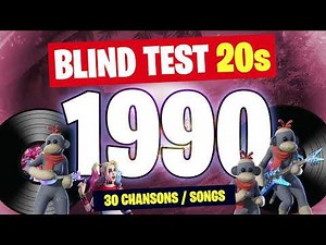 BlindTest 1990 : 30 extraits de chansons, devinez artiste & titre de la #chanson