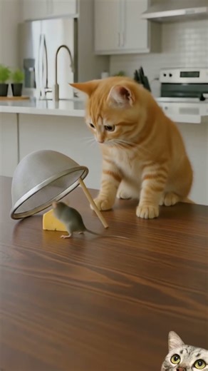 Heart-Stopping Seconds: Rat at the Meat Trap! #ねこちゃん #chiot #قطنا