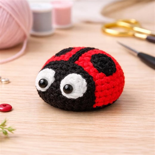 Amigurumi Ladybug Crochet Pattern PDF – Beginner Friendly Plush Toy (Digital Download)