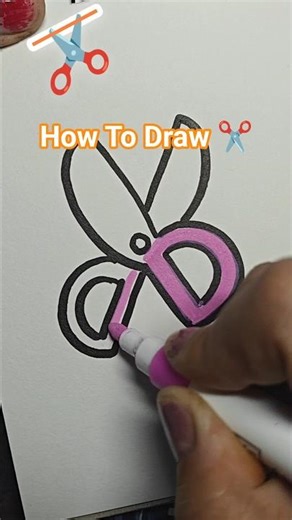 Scissors Drawing For Kids #Kids​ #Shorts​ #KidsArt​ #ytshorts #viral #EasyDrawing