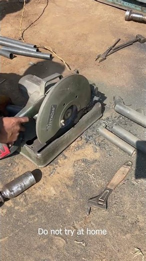 How to Shape Both Ends of a Round Iron Pipe with a Cutter Machine | Malik Got Talent