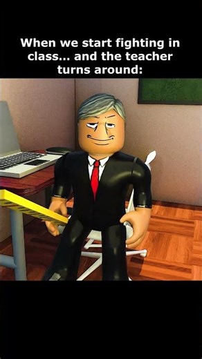We Start Fighting in Class… #roblox #robloxanimation