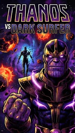 King Thanos Overpowered Dark Surfer! #marvel #shorts