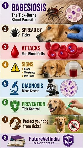 🩸 Babesiosis: The Tick-Borne Blood Parasite 🕷🐶