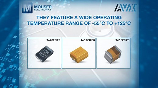 AVX Corporation High-Reliability Tantalum Capacitors are ideal for a variety of applications, including medical, automotive and industrial. Watch our new #FeaturedProductSpotlight to learn more about the different characteristics of these capacitors. Learn more: https://mou.sr/AVX-Capacitors-HiReliability | Mouser Electronics