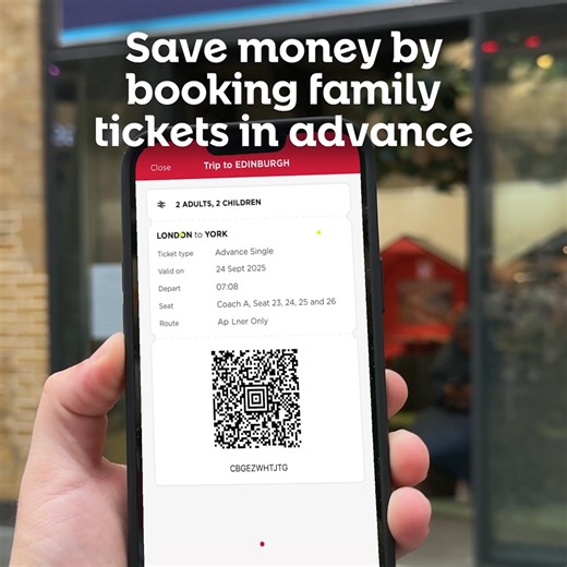 One ticket, big adventures. Explore more, spend less, book LNER family tickets early #LNER | London North Eastern Railway