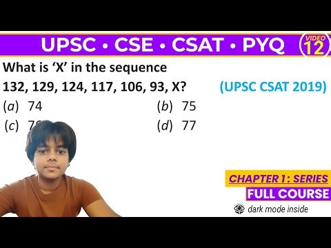 UPSC CSE CSAT PYQ 2019 Maths Solution Sequence & Series