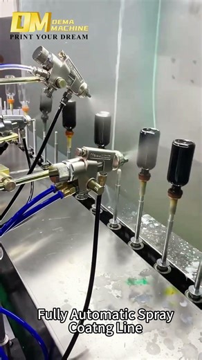 ✨Transform Your Bottles with DEMA’s Fully Automatic Spray Coating Machine#spraypaint