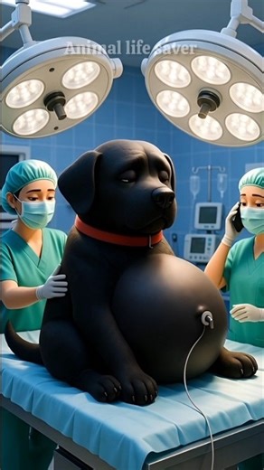 Doctor Saved a Pregnant Black Dog 🐶❤️ | Emotional AI Story #shorts #animalrescue #ytshorts #aihealth