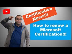 How to renew a Microsoft Certification!