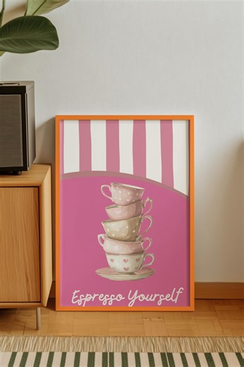 Coffee Quote Wall Art (unframed) | Matte Vertical Poster | Kitchen, Coffee Bar - Etsy