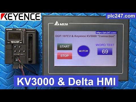 Keyence KV3000 & Delta HMI "RS232 Connection" Tutorial