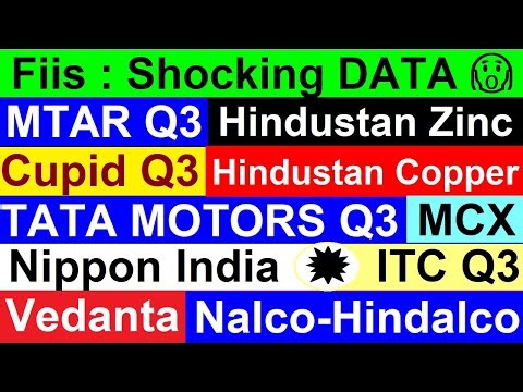 Fiis Shocking Data🔴 MTAR Q3🔴 Cupid Q3🔴 Hindustan Copper🔴 Hindustan Zinc🔴MCX🔴 ITC🔴Vedanta🔴Tata Motors