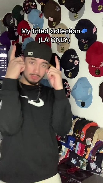 My LA fitted collection🔥 W or L👀 #fyp #foryou #xyzbca #fitteds #fittedcap