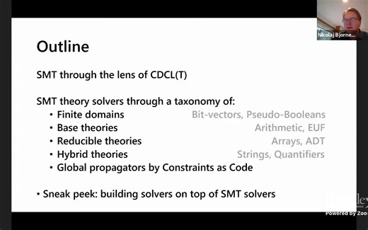 A Programmatic Induction to SMT with Z3 (Nikolaj Björner)
