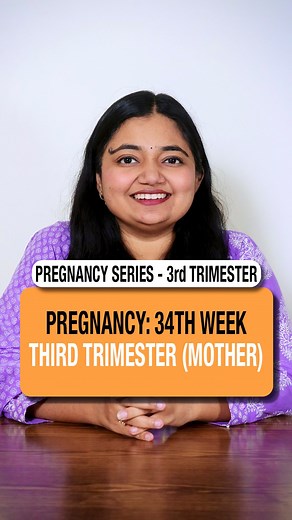 Pregnancy Week 34: Changes in the Mother’s Body 🤰💖 Now that you’re in your 34th week of pregnancy, your body is going through several changes as it prepares for labor. Let’s understand them! 🔹 Physical Changes: ✔ Belly growth: Your baby bump is now just 3 to 4 inches below your chest, which may cause: • Heartburn • Shortness of breath • A slight change in your walking pattern ✔ Breast changes: Your breasts will feel heavier as they prepare for breastfeeding. Wear a well-supported, properly fi