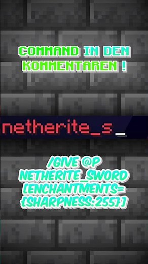 DAS IST DAS STÄRKSTE OP SCHWERT #minecraft #command #tutorial #shorts