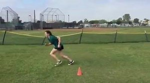 Speed killz... Tired of the same ole sprinting drills? Now I'm going to put there that linear sprints are necessary, shuttles are great but players do get tired of the same sprint work every workout. Here's a little variation; add skill work to it. It's tremendous for a ton of different reasons. It incorporates real life skill work and allows me to see how they are transferring speed skills into field work. For example Sarah's initial athletic stance set up shows me her left leg( right leg facin