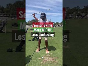The senior golf swing that promotes more space in width and less backswing for more distance!￼