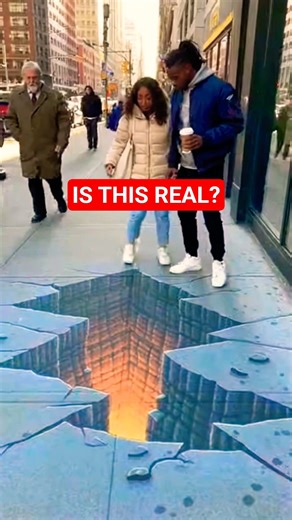 People Freak Out Over Hyper-Realistic 3D Chalk Art Prank on the Street