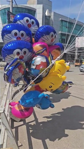 Doraemon Helium Balloon Flying in the Sky | Cute Cartoon Balloon 🎈