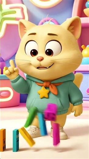 BiBi Cat and the Domino Chain Surprise 😂 | Funny Cute Cat Animation Short