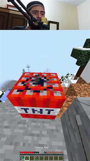 I Fished a TNT and It Exploded 😳💥 #shorts #minecraft