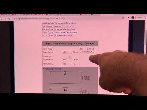 How to calculate Line level Passive crossover component values?