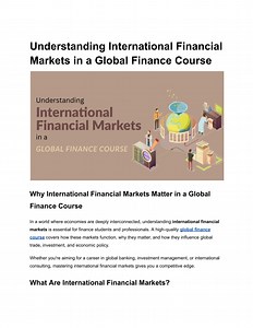 Understanding International Financial Markets in a Global Finance Course - SlideServe