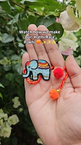 Watch how we make our handmade rakhis! Our 'Hathi Raja' design is made for kids with bright colors beads & softest fabrics 🧡✨️ To order, tap the link in our bio or Drop us a DM #kraftedwithhappiness . . . . #designerrakhi #rakshabandhan #rakhidesigns #handmadejewellery #rakhispecial #rakhimanufacturer #rakhihampers #kidsrakhi | Krafted with Happiness